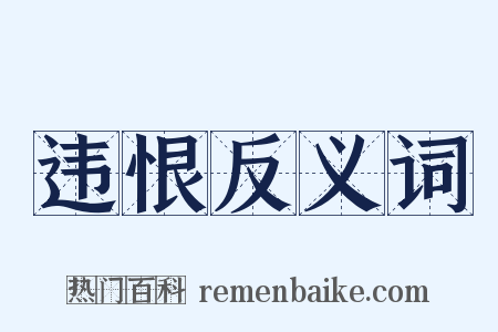 违恨反义词是什么意思的图片